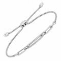 Diamond-Set Box Chain Bracelet
